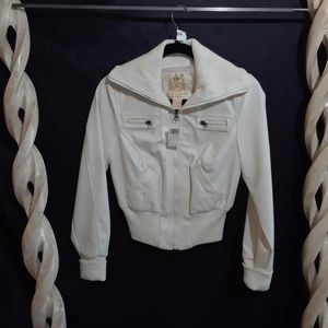 White Faux leather jacket